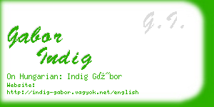 gabor indig business card